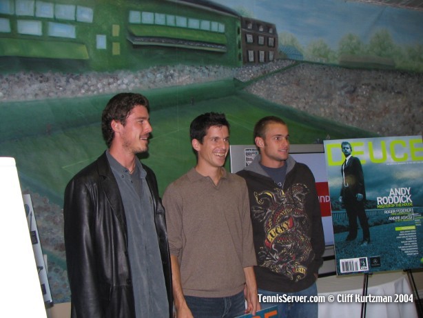 Tennis - Marat Safin, Tim Henman, and Andy Roddick at DEUCE party