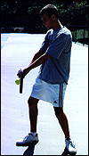 Twohand Backhand with dominant hand in Eastern or Full Eastern/Western Backhand, Right