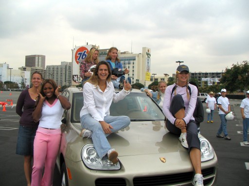 WTA 2004 Championships Players on Porsche SUV