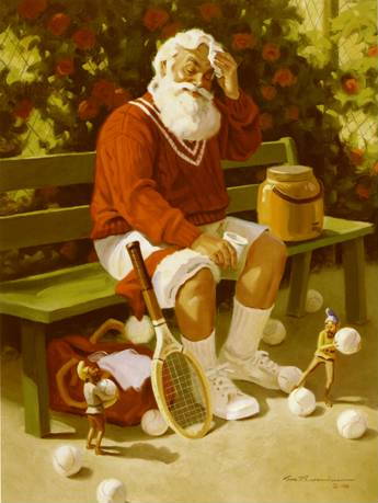 Tennis Santa Claus