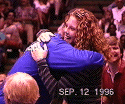 Andre Agassi and fan