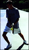 Twohand Backhand with dominant hand in Eastern Forehand, Right