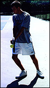 Twohand Backhand with dominant hand in Continental Forehand, Right