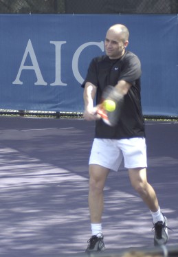 Andre Agassi at 2003 Master's Cup.